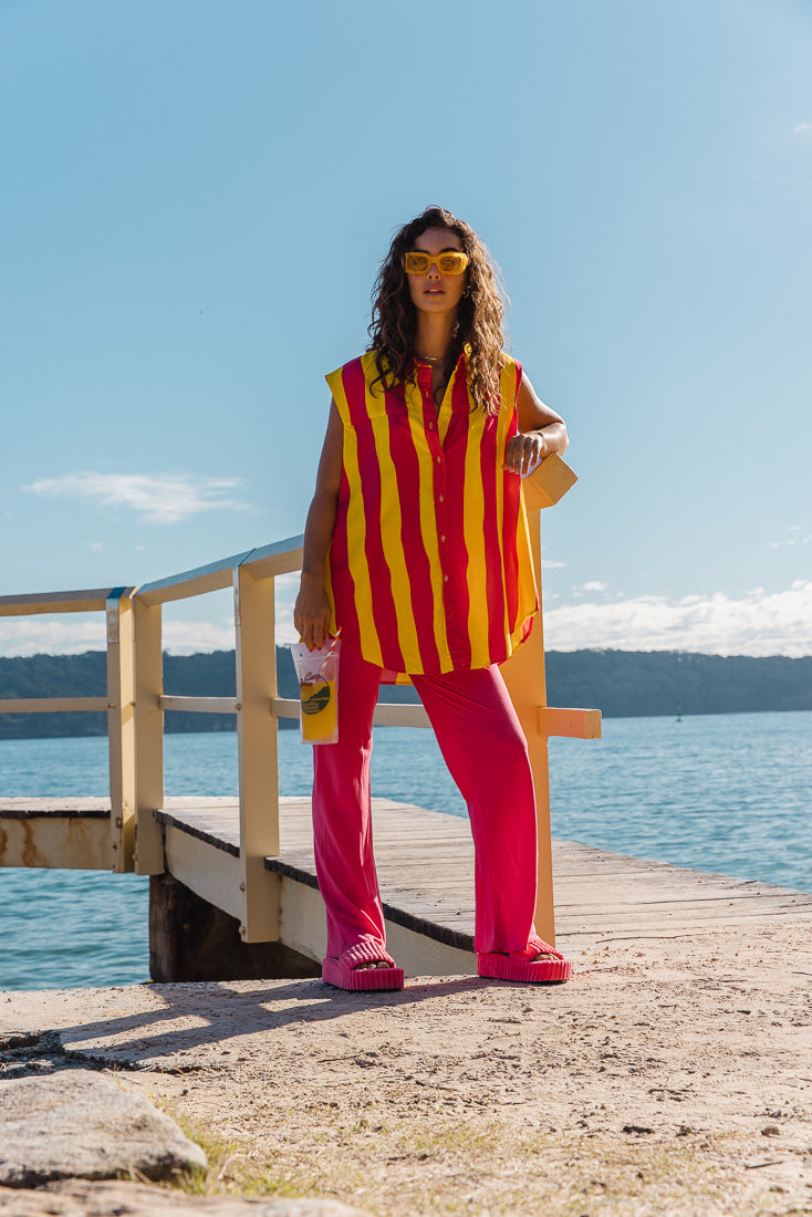 ROMANZA PANT - MAGENTA