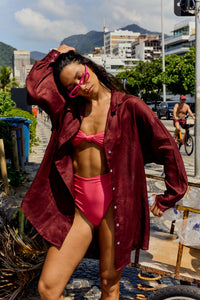 FONTANE SHIRT - MERLOT