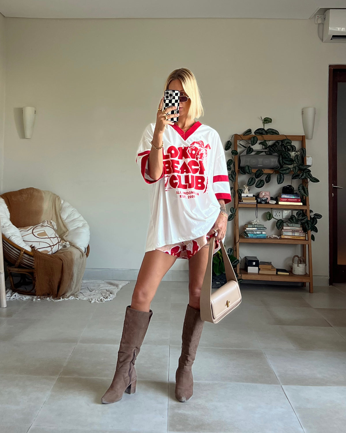 BEACH CLUB TEE - POPPY