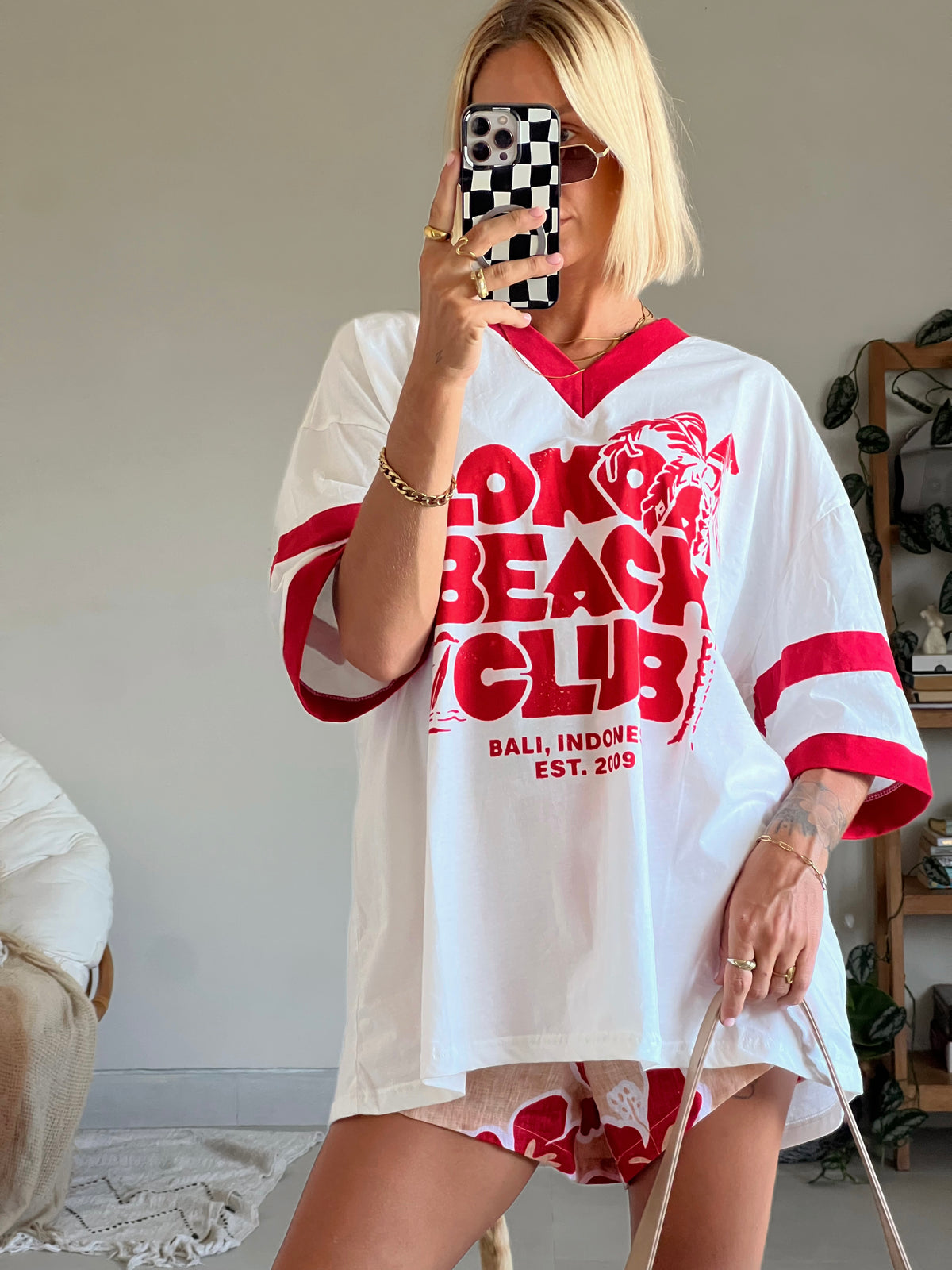 BEACH CLUB TEE - POPPY