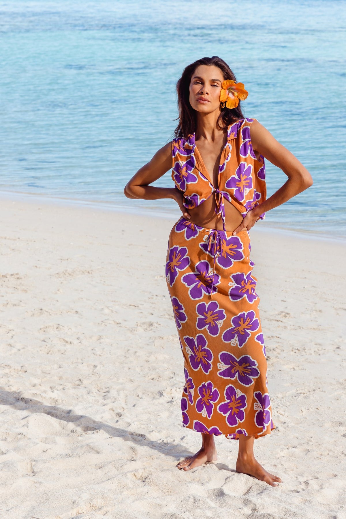 MENDOZA MAXI SKIRT - CALYPSO