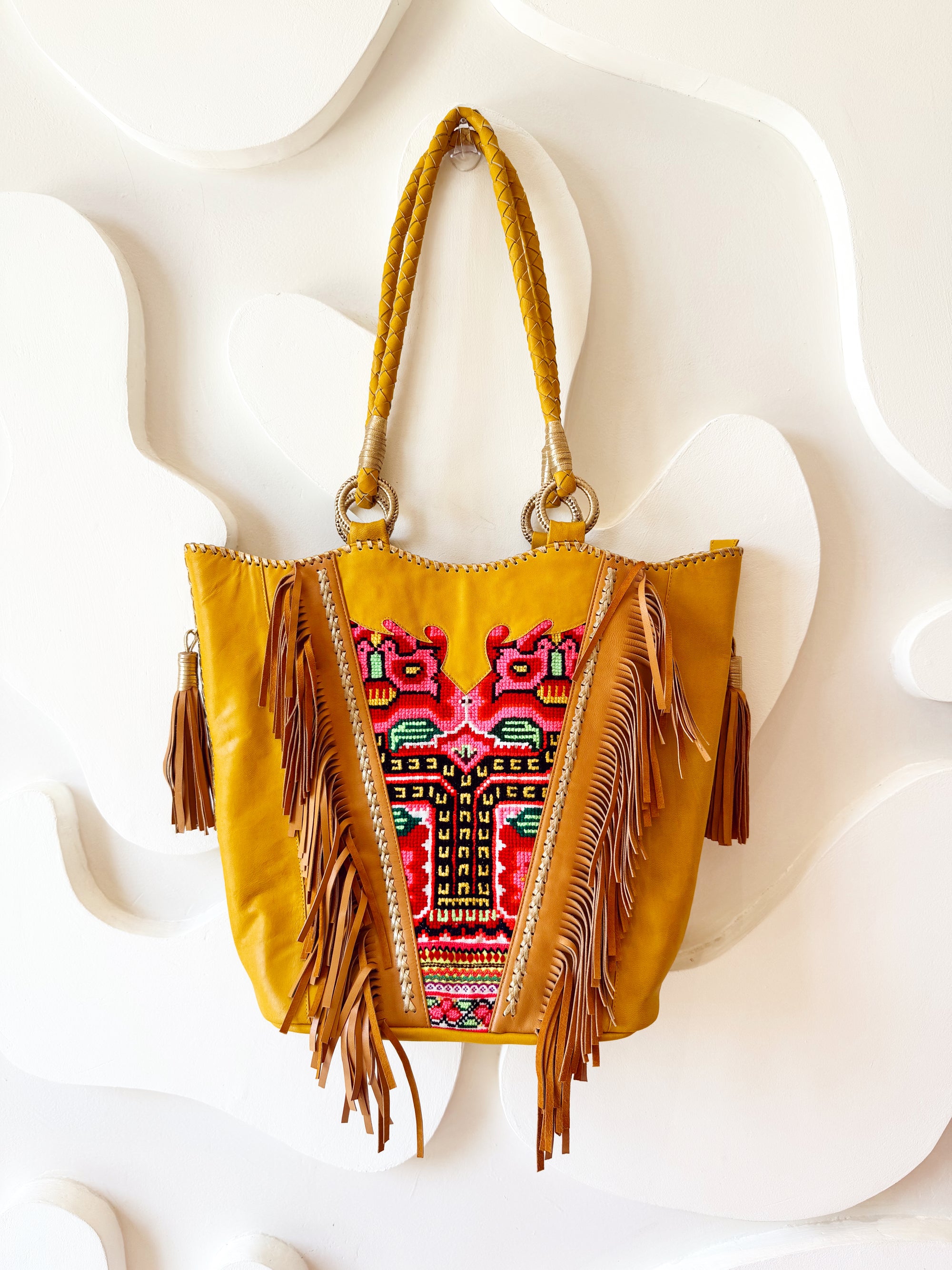 LES TROPIC TOTE - MUSTARD