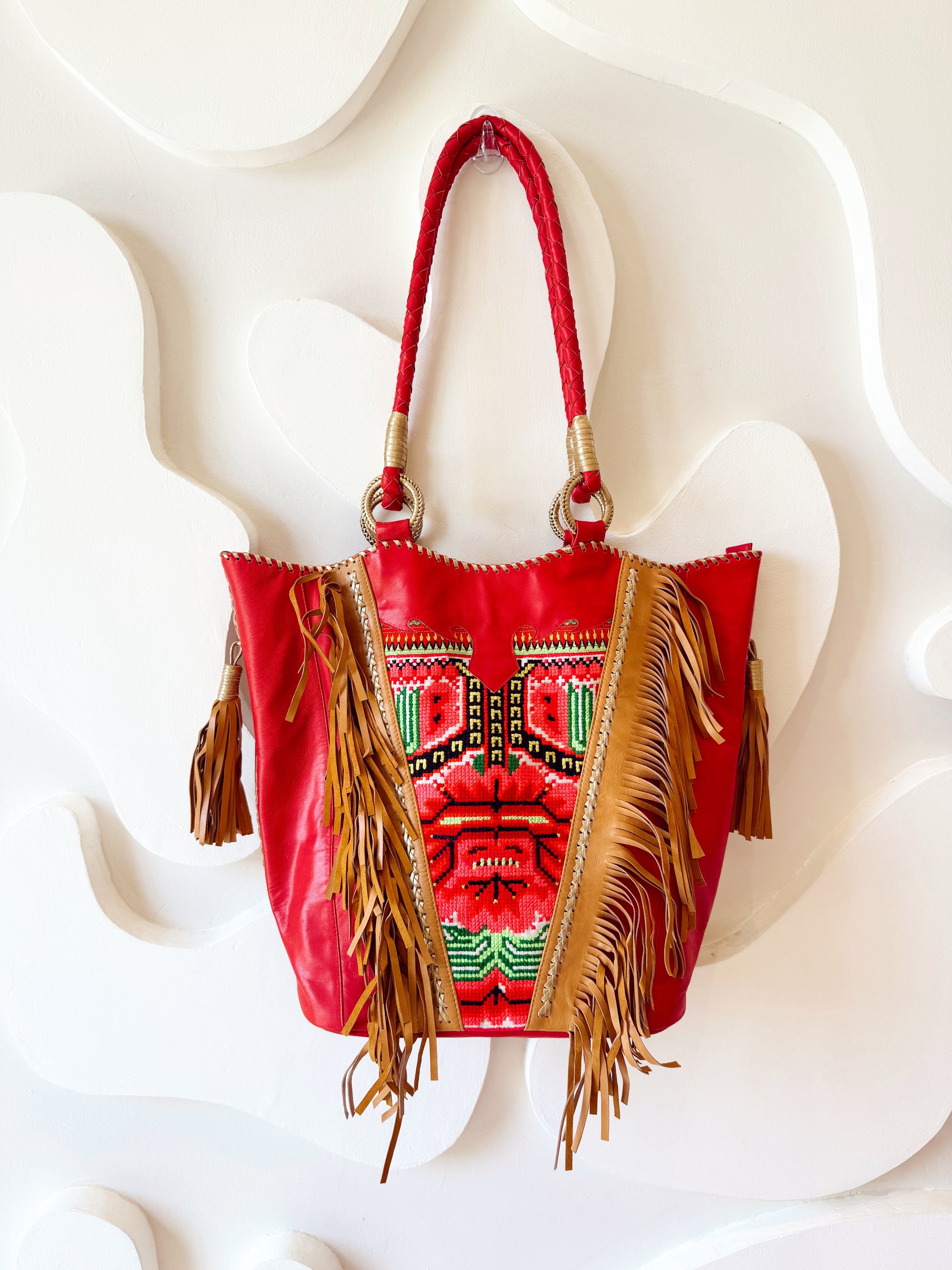 LES TROPIC TOTE - RUBY RED