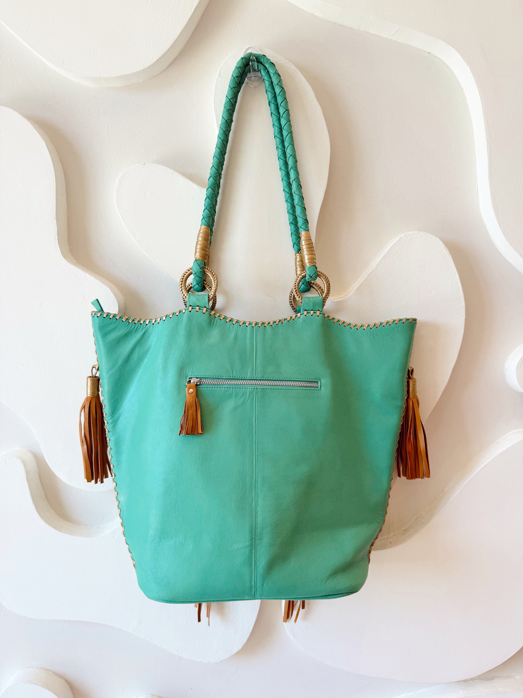 LES TROPIC TOTE - SPEARMINT