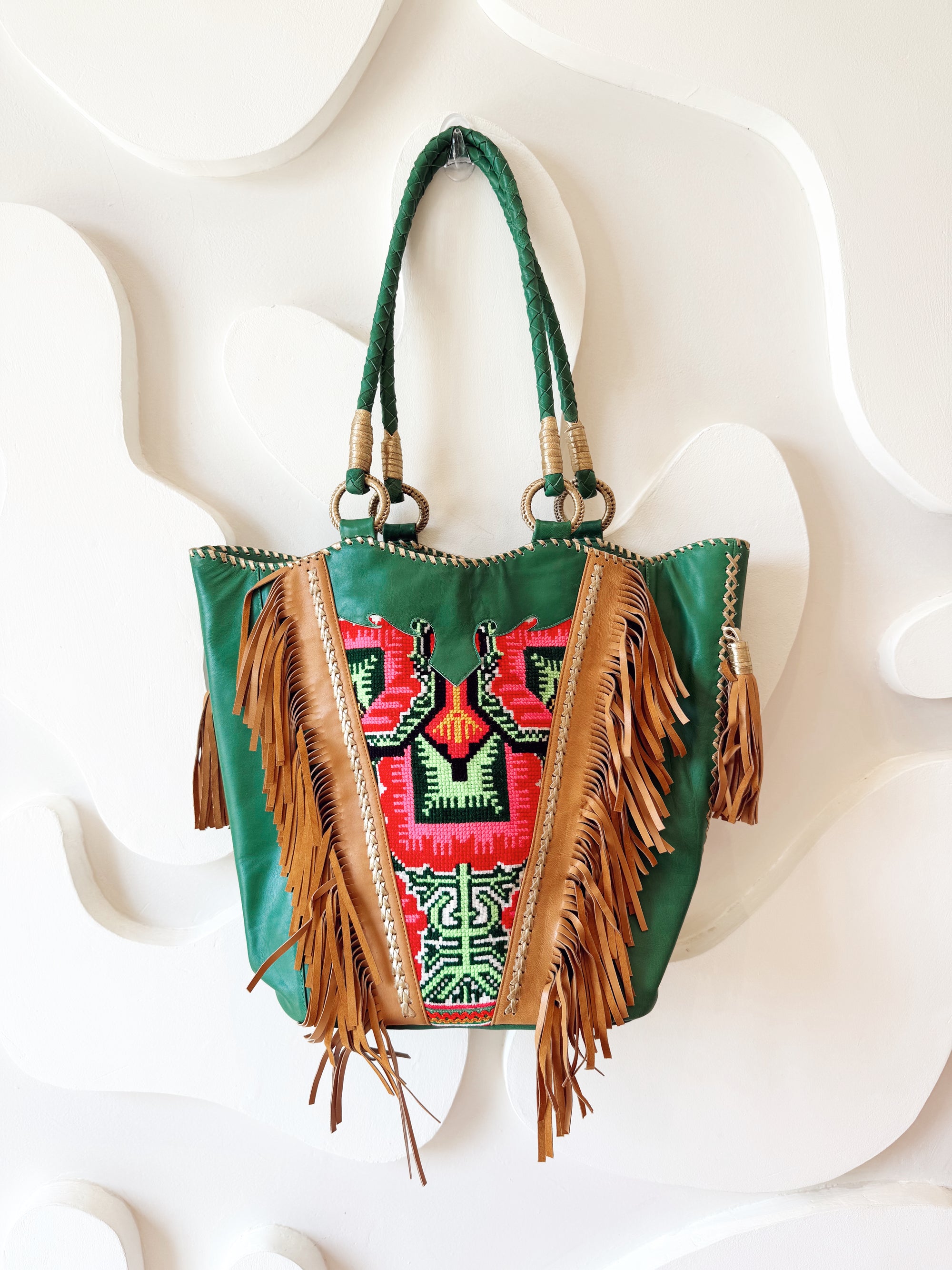 LES TROPIC TOTE - EMERALD