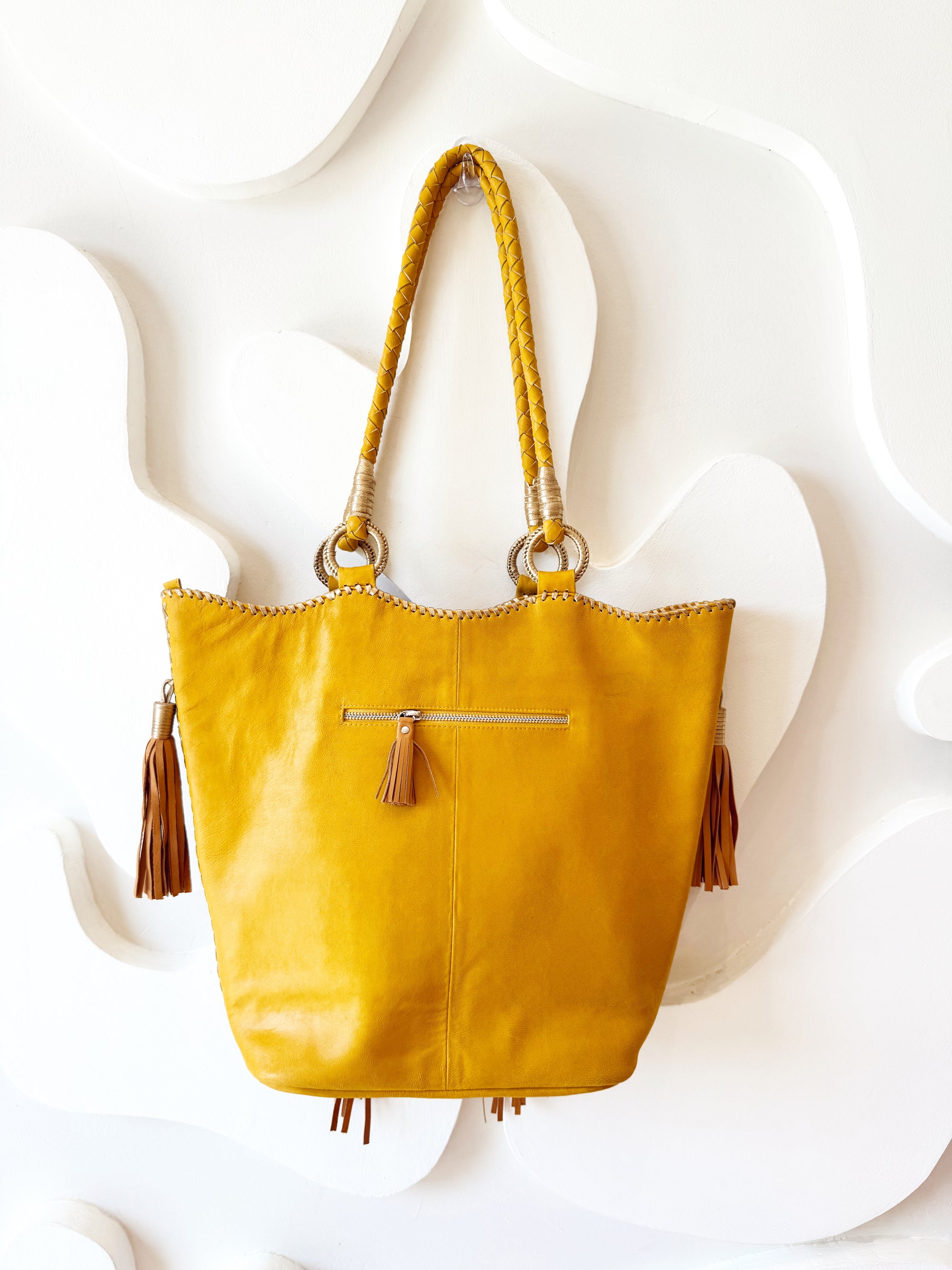 LES TROPIC TOTE - MUSTARD