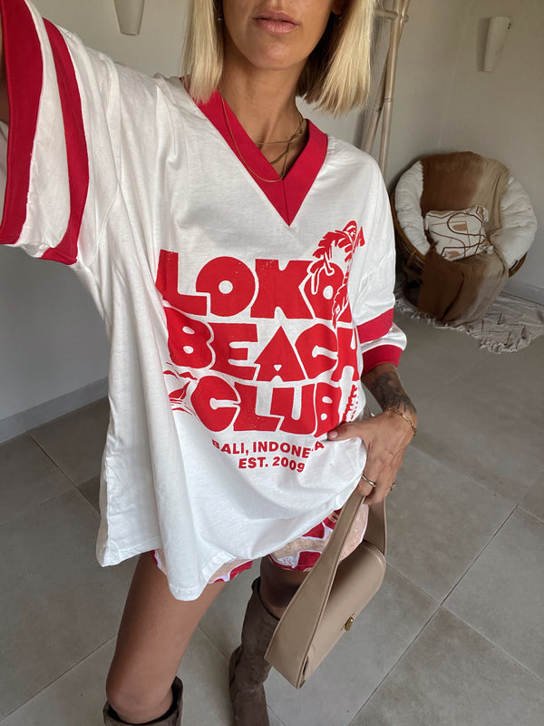BEACH CLUB TEE - POPPY