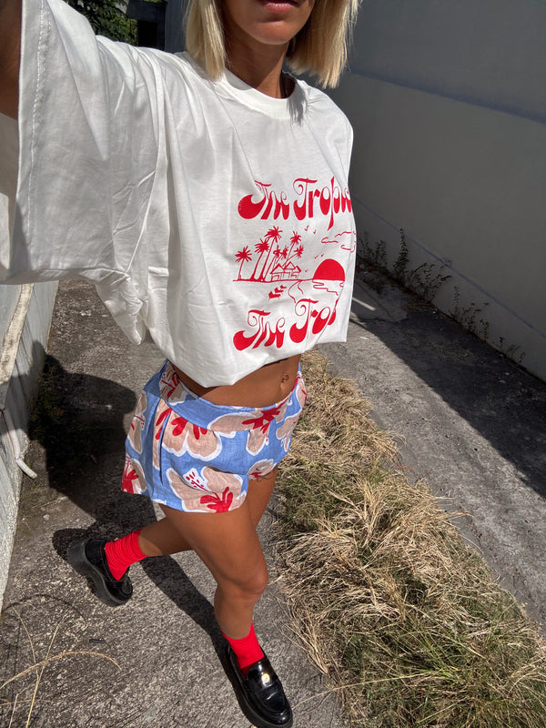 THE TROPICS TEE - POPPY