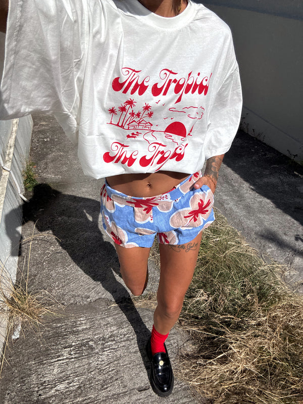 THE TROPICS TEE - POPPY