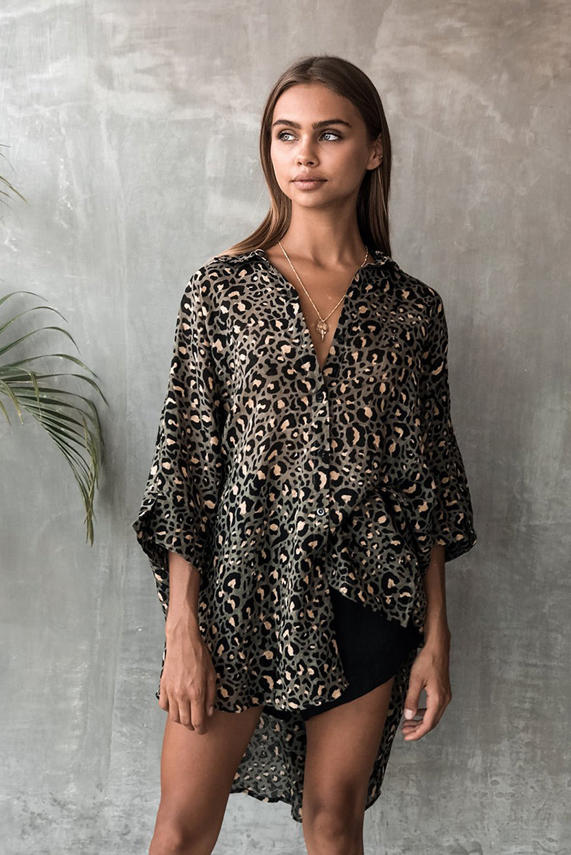 TULUM TOP - SAFARI OLIVE