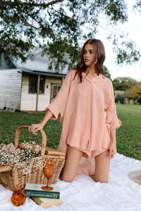TULUM TOP - PEACH
