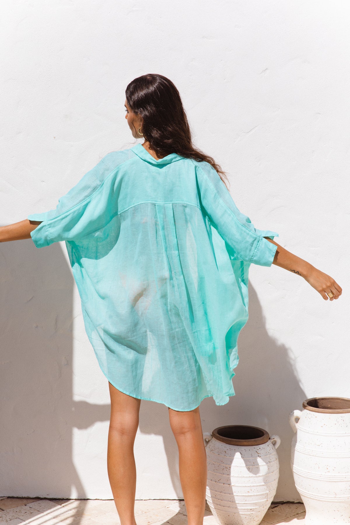 TULUM TOP - AQUA // PRE ORDER