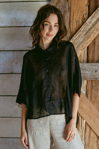 TULUM CROP - BLACK